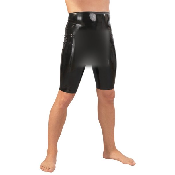 Late X svartar latexshorts til menn vi� hylki