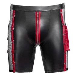 NEK svartar boxershorts vi� rey�um strikum og ketum