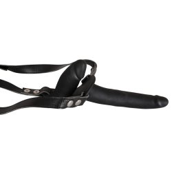 You2Toys Double Strap On Black Silicone - 8,5-15 cm