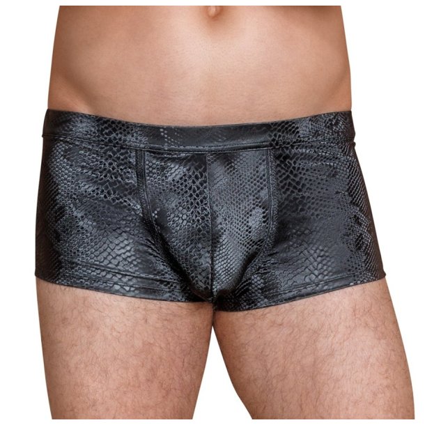 NEK svartar boxershorts vi� slanguskinnsmynstri