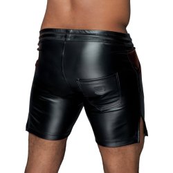 Noir Missbehaved svartar wetlook-shorts