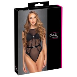 Cottelli svart body vi� blondum og satinbandi