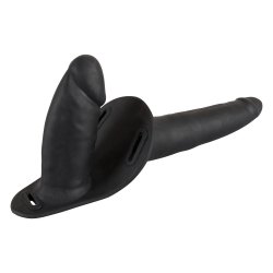 You2Toys Double Strap On Black Silicone - 8,5-15 cm