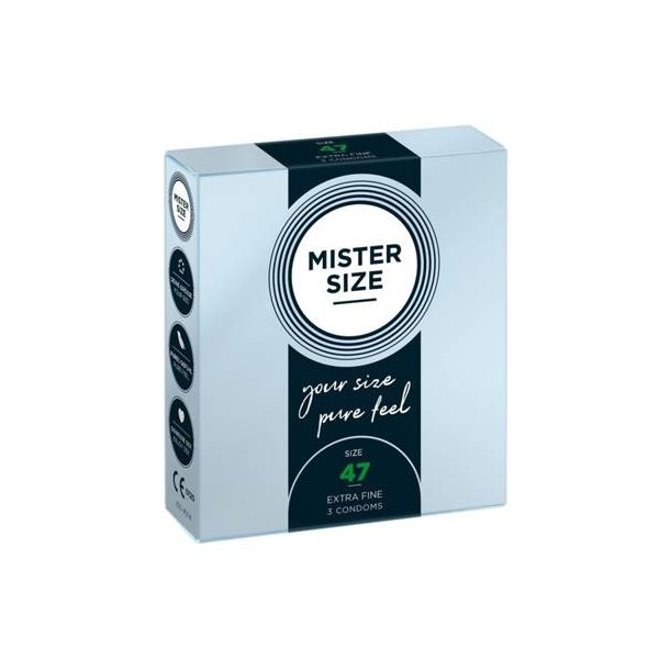 Mister Size 47 mm h�tir - 3 stk.
