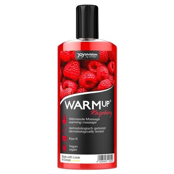 JOYdivision WARMup massaguolja - hindber - 150 ml