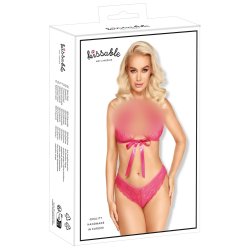 Kissable pink blondusett vi� satinsloyfum