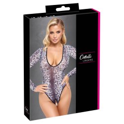 Cottelli body vi� gr�um slangumynstri