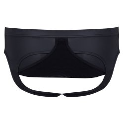 Svartur jockstrap vi� neti og snarl�si