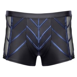 NEK svartar boxershorts vi� metallbl�um strikum