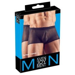 Svenjoyment svartar netboxershorts, 2-pakningur