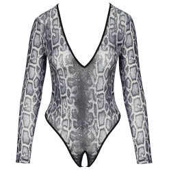 Cottelli body vi� gr�um slangumynstri
